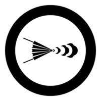 balg smid wind wijnoogst icoon in cirkel ronde zwart kleur vector illustratie beeld solide schets stijl