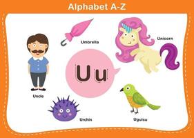 alfabet letter u vectorillustratie vector