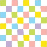 kleurrijke pastel vierkanten raster achtergrond naadloze patroon inwikkeling geruit patroon minimalistische veelkleurige grafische willekeurige blokken regenboog mozaïek behang vector