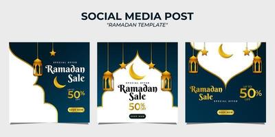 ramadan verkoop sociale media postsjabloon vector