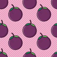 mangosteen fruit naadloze patroon illustratie vector