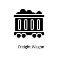 vracht wagon vector solide pictogrammen. gemakkelijk voorraad illustratie voorraad