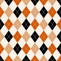 argyle plaid patroon trui hesje beige oranje en zwart kleur met wit strepen achtergrond. vector