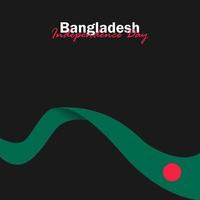 vector van onafhankelijkheidsdag met vlaggen van bangladesh.