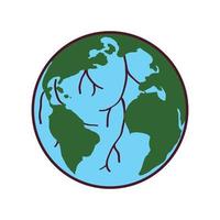 vector van een aarde en blad logo combinatie. planeet en eco symbool of icoon. uniek globaal en natuurlijk, biologisch logotype ontwerp