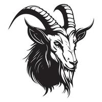 hoofd van geit vector illustratie, geit logo