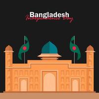 vector van onafhankelijkheidsdag met vlaggen van bangladesh.