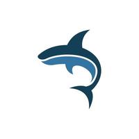 haai zwemmen modern gemakkelijk logo vector