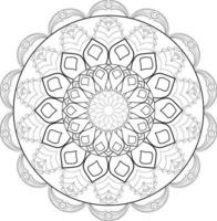 vector tekening voor kleur boek. meetkundig bloemen patroon. contour tekening Aan een wit achtergrond. mandala.