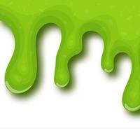 groen druipend vloeistof slijm Aan wit achtergrond. vector illustratie