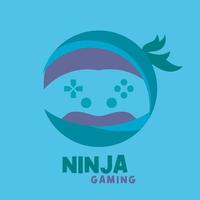 Ninja spel logo sjabloon. geschikt voor club logo's, bedrijven. vector illustratie.