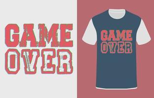 game over t-shirt ontwerp vector