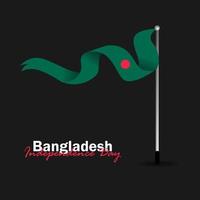 vector van onafhankelijkheidsdag met vlaggen van bangladesh.