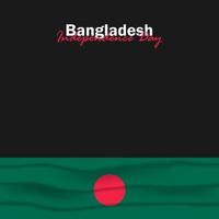 vector van onafhankelijkheidsdag met vlaggen van bangladesh.