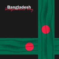 vector van onafhankelijkheidsdag met vlaggen van bangladesh.