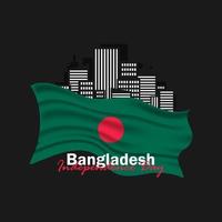 vector van onafhankelijkheidsdag met vlaggen van bangladesh.