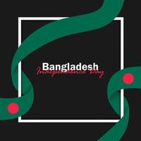 vector van onafhankelijkheidsdag met vlaggen van bangladesh.