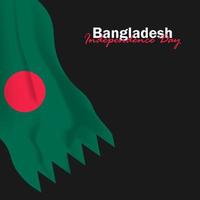 vector van onafhankelijkheidsdag met vlaggen van bangladesh.