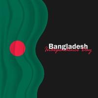 vector van onafhankelijkheidsdag met vlaggen van bangladesh.