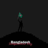 vector van onafhankelijkheidsdag met vlaggen van bangladesh.