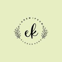 ek eerste schoonheid bloemen logo sjabloon vector