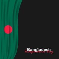 vector van onafhankelijkheidsdag met vlaggen van bangladesh.