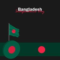 vector van onafhankelijkheidsdag met vlaggen van bangladesh.