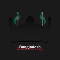 viering van de nationale feestdag van Bangladesh op 26 maart vector