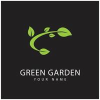 groen tuin logo vector en symbool