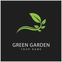groen tuin logo vector en symbool