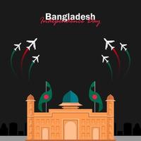 viering van de nationale feestdag van Bangladesh op 26 maart vector