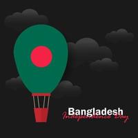 vector van onafhankelijkheidsdag met vlaggen van bangladesh.