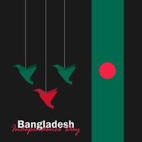 vector van onafhankelijkheidsdag met vlaggen van bangladesh.