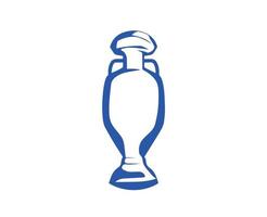 euro 2024 Duitsland trofee officieel logo blauw symbool Europese Amerikaans voetbal laatste ontwerp vector illustratie