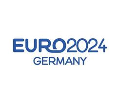 euro 2024 Duitsland officieel logo naam symbool Europese Amerikaans voetbal laatste ontwerp illustratie vector