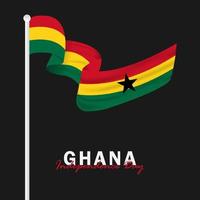 vector van onafhankelijkheidsdag ghana ontwerpsjabloon