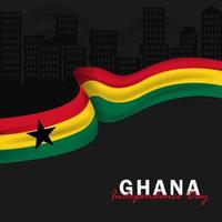 vector van onafhankelijkheidsdag ghana ontwerpsjabloon