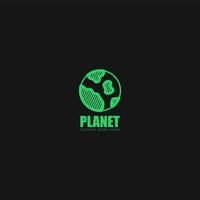 planeet merk embleem, planeet aarde insigne vector