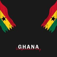 vector van onafhankelijkheidsdag ghana ontwerpsjabloon