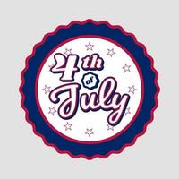 ons gedenkteken dag patriot trots etiket Amerikaans vlag en symbolen nationaal onafhankelijkheid dag 4e juli vector