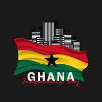 vector van onafhankelijkheidsdag ghana ontwerpsjabloon