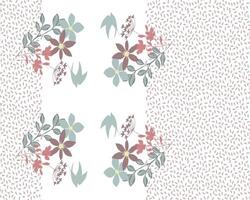 wit patroon en bloemen. vector
