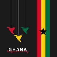 vector van onafhankelijkheidsdag ghana ontwerpsjabloon