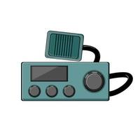 portable radio zendontvanger tekenfilm vector illustratie