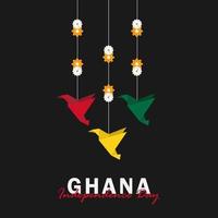 vector van onafhankelijkheidsdag ghana ontwerpsjabloon