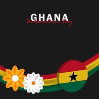 vector van onafhankelijkheidsdag ghana ontwerpsjabloon