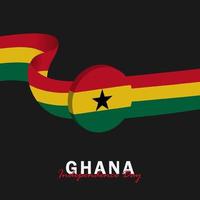 vector van onafhankelijkheidsdag ghana ontwerpsjabloon