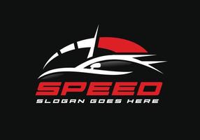 snelheid racing auto logo ontwerp vector illustratie