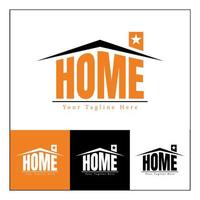 huis minimaal logo, logo ontwerp met meerdere variaties vector