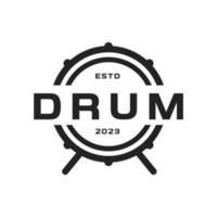 spannend en dynamisch logo ontwerp voor een trommel school- dat is gespecialiseerd in onderwijs studenten hoe naar Speel rots muziek. vector